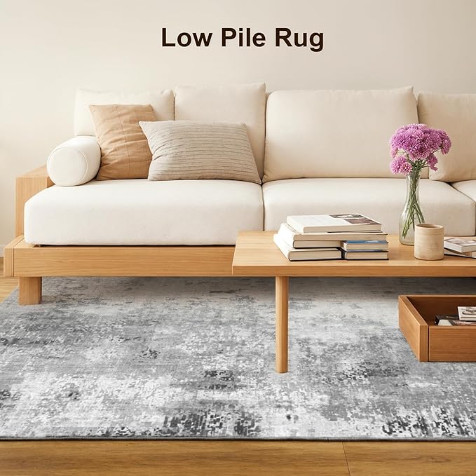 Machine Washable Low - Profile Area Rug with Non - Slip Backing – 6×9 & 8×10 - with 6 × 9 ft Area Rugs - B0DCVG9LNG | Sold by Uncle Wiener's Wholesale