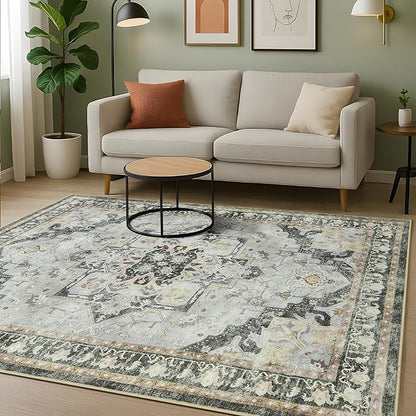 Machine Washable Low - Profile Area Rug with Non - Slip Backing – 6×9 & 8×10 - with 8 × 10 ft Area Rugs - B0DJVBWK31 | Sold by Uncle Wiener's Wholesale