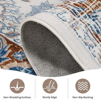 Machine Washable Low - Profile Area Rug with Non - Slip Backing – 6×9 & 8×10 - with 8 × 10 ft Area Rugs - B0DF2HK7SK | Sold by Uncle Wiener's Wholesale