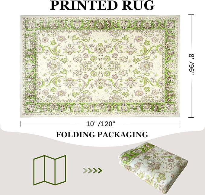 Machine Washable Low - Profile Area Rug with Non - Slip Backing – 6×9 & 8×10 - with 8 × 10 ft Area Rugs - B0DF2B51QB | Sold by Uncle Wiener's Wholesale