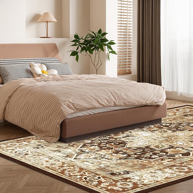 Machine Washable Low - Profile Area Rug with Non - Slip Backing – 6×9 & 8×10 - with 6 × 9 ft Area Rugs - B0DCVGG89L | Sold by Uncle Wiener's Wholesale