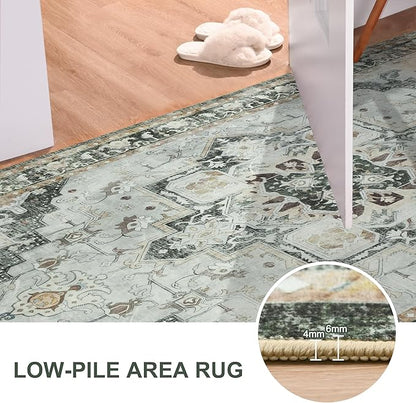 Machine Washable Low - Profile Area Rug with Non - Slip Backing – 6×9 & 8×10 - with 8 × 10 ft Area Rugs - B0DJVBWK31 | Sold by Uncle Wiener's Wholesale