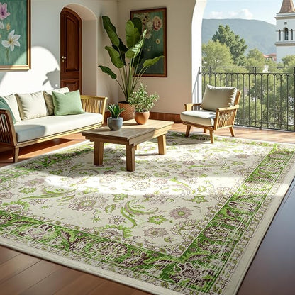 Machine Washable Low - Profile Area Rug with Non - Slip Backing – 6×9 & 8×10 - with 8 × 10 ft Area Rugs - B0DF2B51QB | Sold by Uncle Wiener's Wholesale