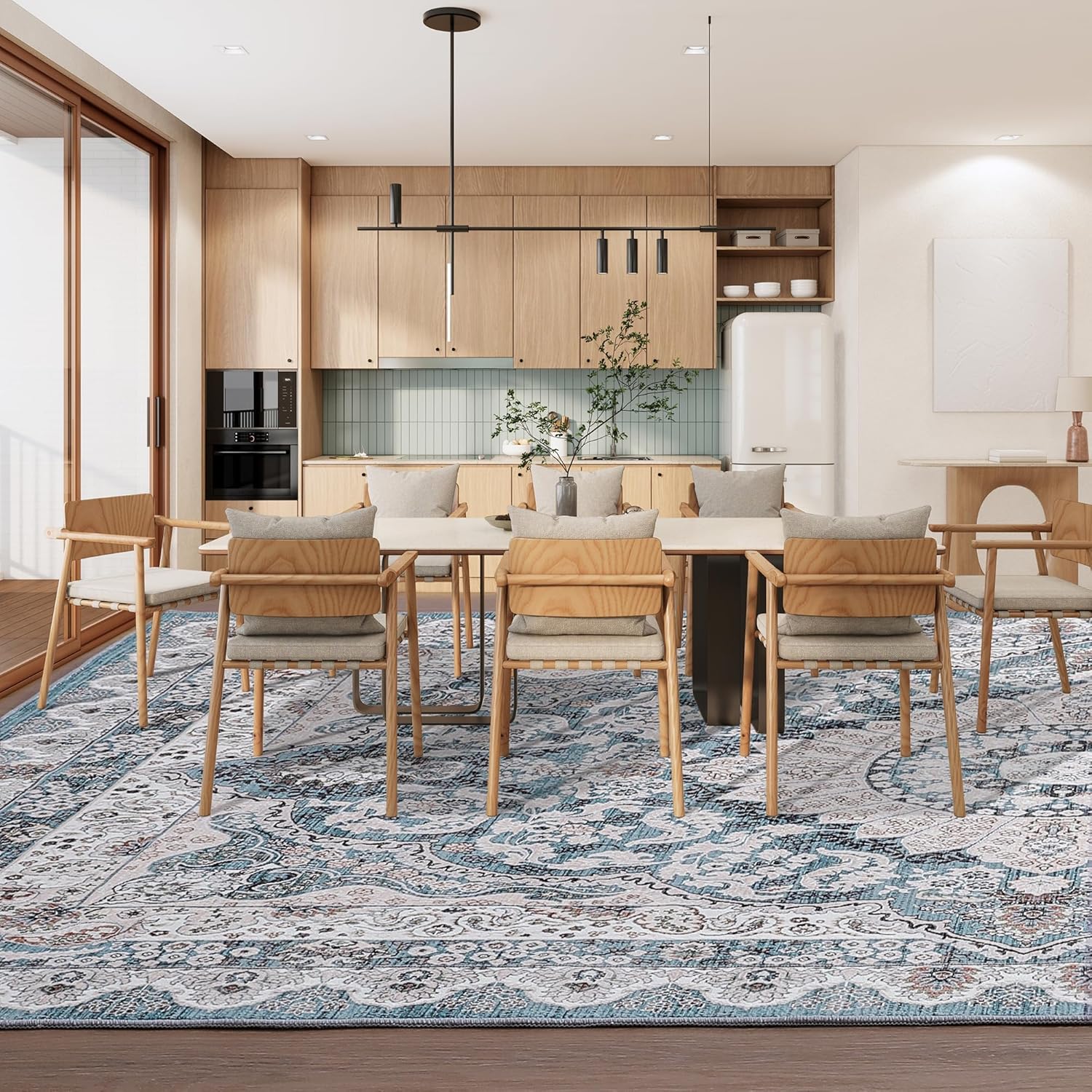 Machine Washable Low - Profile Area Rug with Non - Slip Backing – 6×9 & 8×10 - with 6 × 9 ft Area Rugs - B0DCP2KD58 | Sold by Uncle Wiener's Wholesale