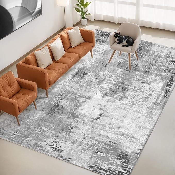 Machine Washable Low - Profile Area Rug with Non - Slip Backing – 6×9 & 8×10 - with 6 × 9 ft Area Rugs - B0DCVG9LNG | Sold by Uncle Wiener's Wholesale