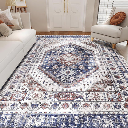 Machine Washable Low - Profile Area Rug with Non - Slip Backing – 6×9 & 8×10 - with 6 × 9 ft Area Rugs - B0DMFCK73M | Sold by Uncle Wiener's Wholesale