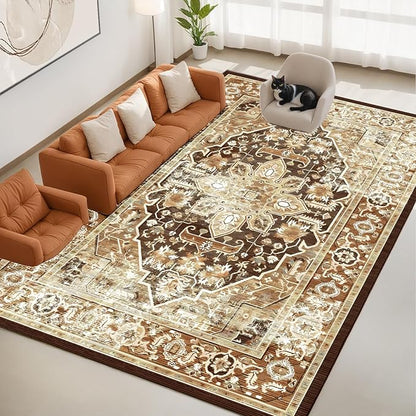 Machine Washable Low - Profile Area Rug with Non - Slip Backing – 6×9 & 8×10 - with 6 × 9 ft Area Rugs - B0DCVGG89L | Sold by Uncle Wiener's Wholesale