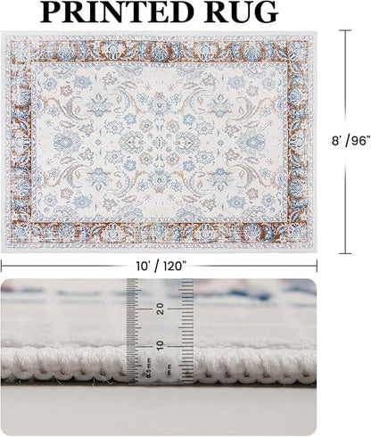 Machine Washable Low - Profile Area Rug with Non - Slip Backing – 6×9 & 8×10 - with 8 × 10 ft Area Rugs - B0DF2HK7SK | Sold by Uncle Wiener's Wholesale