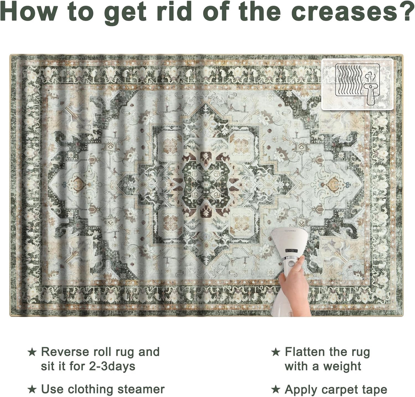 Machine Washable Low - Profile Area Rug with Non - Slip Backing – 6×9 & 8×10 - with 8 × 10 ft Area Rugs - B0DJVBWK31 | Sold by Uncle Wiener's Wholesale