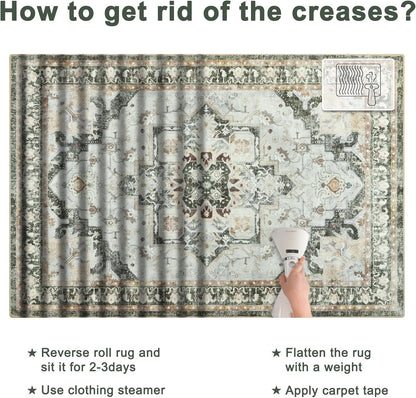 Machine Washable Low - Profile Area Rug with Non - Slip Backing – 6×9 & 8×10 - with 8 × 10 ft Area Rugs - B0DJVBWK31 | Sold by Uncle Wiener's Wholesale