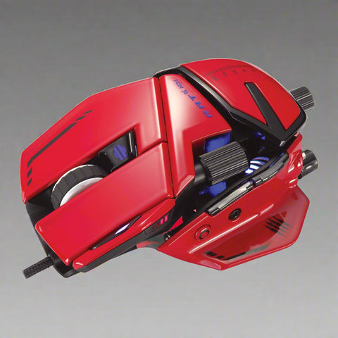 MAD CATZ Red Gaming Mouse – Wired USB, Ergonomic High-DPI Sensor