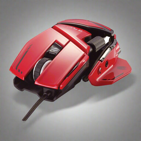 MAD CATZ Red Gaming Mouse – Wired USB, Ergonomic High-DPI Sensor