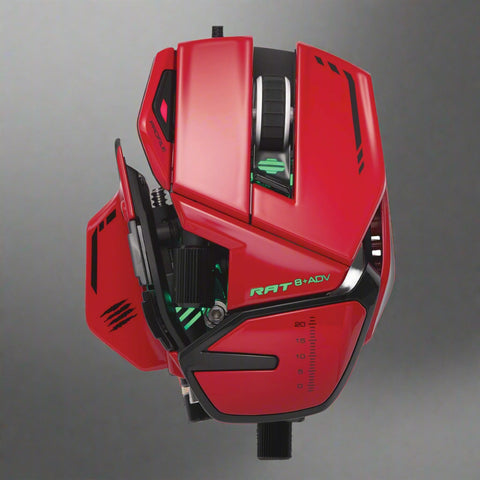 MAD CATZ Red Gaming Mouse – Wired USB, Ergonomic High-DPI Sensor