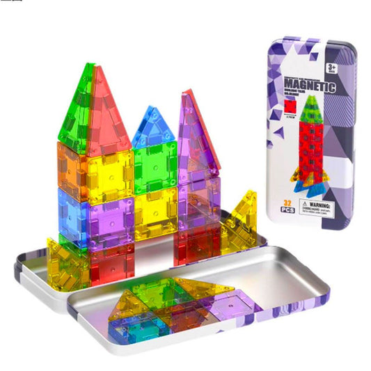 Magnetic Building Sheet Set 38 Pieces Drill Face Castle Construction Toy JY475109 - with | Sold by Uncle Wiener's Wholesale