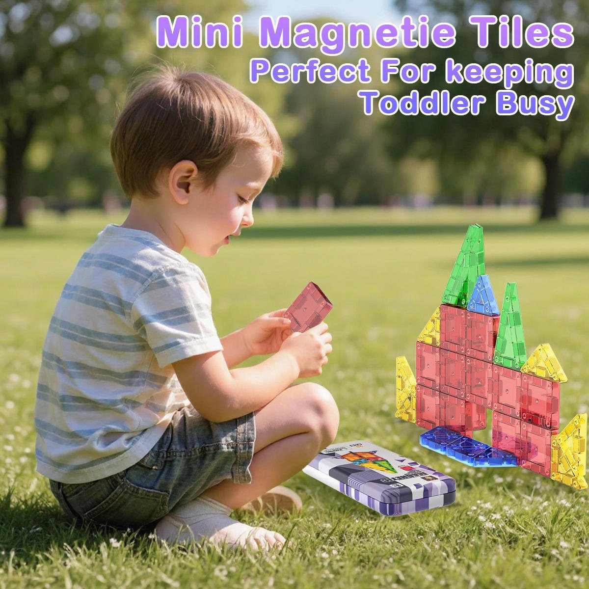 Magnetic Building Sheet Set 38 Pieces Drill Face Castle Construction Toy JY475109 - with | Sold by Uncle Wiener's Wholesale