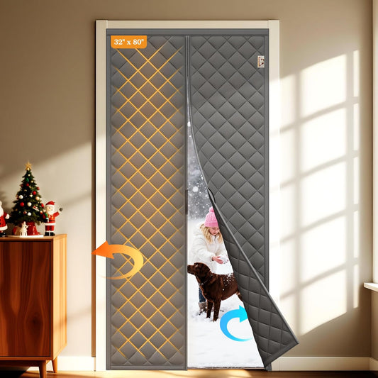 Magnetic Thermal Insulated Door Curtain Soundproof Winter Door Blanket - with Fits standard 32 - inch doors | Sold by Uncle Wiener's Wholesale
