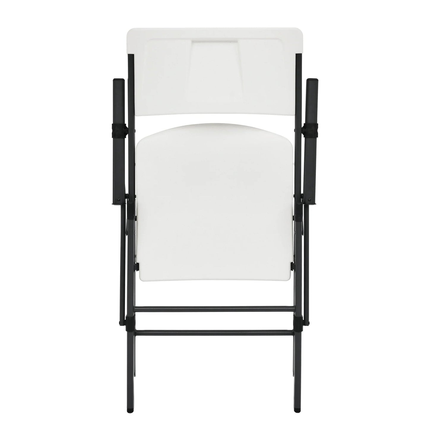 Mainstays White Commercial Plastic Folding Chair with Armrests, Indoor Outdoor, 2 Pack 190517215629 - with | Sold by Uncle Wiener's Wholesale