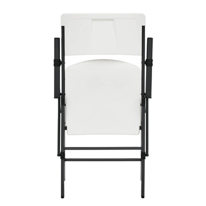 Mainstays White Commercial Plastic Folding Chair with Armrests, Indoor Outdoor, 2 Pack 190517215629 - with | Sold by Uncle Wiener's Wholesale