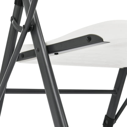 Mainstays White Commercial Plastic Folding Chair with Armrests, Indoor Outdoor, 2 Pack 190517215629 - with | Sold by Uncle Wiener's Wholesale