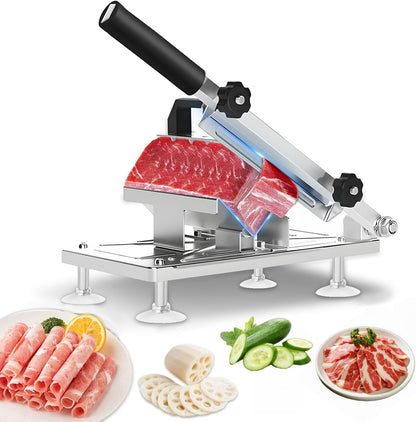 Manual Frozen Meat Slicer 8″ Blade Stainless Steel 201 Adjustable 1–15mm MM041 - General Equipment with | Sold by Uncle Wiener's Wholesale
