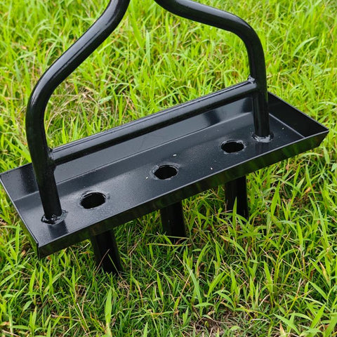 Manual Lawn Aerator Tool with Steel Tines and Easy - Grip Handle – LA4064 - with | Sold by Uncle Wiener's Wholesale