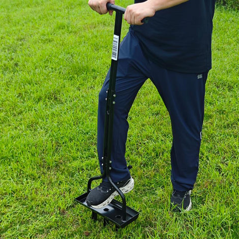 Manual Lawn Aerator Tool with Steel Tines and Easy - Grip Handle – LA4064 - with | Sold by Uncle Wiener's Wholesale