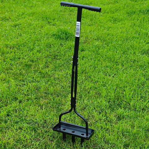 Manual Lawn Aerator Tool with Steel Tines and Easy - Grip Handle – LA4064 - with | Sold by Uncle Wiener's Wholesale