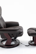 Massage Recliner Chair with Ottoman – Heat & Swivel Base – Black or Brown – UH8415 Series - with Brown | Sold by Uncle Wiener's Wholesale