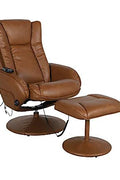 Massage Recliner Chair with Ottoman – Heat & Swivel Base – Black or Brown – UH8415 Series - with Brown | Sold by Uncle Wiener's Wholesale