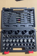 56pc extractor set in case with nut, bolt, and screw removal tools

Close-up of carbon steel bolt extractor bits

Professional-grade fastener removal tool kit for mechanics

Black hard case with full set of extractors and bits

ETMB05 extractor kit with organized foam insert