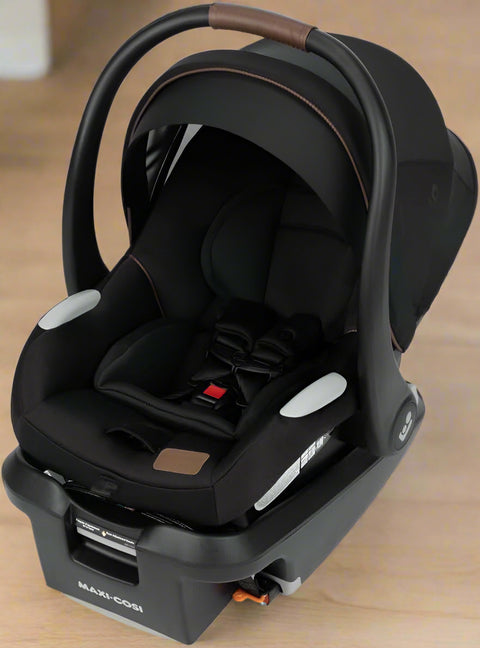 Maxi-Cosi Mico Luxe+ black infant car seat rear-facing lightweight
Maxi-Cosi infant seat with load leg MaxiLock and ClimaFlow ventilation
Mico Luxe plus car seat, eco fabric, ergonomic handle, UAS connectors
Mico Luxe infant car seat 4 to 30 lbs, easy carry and installation