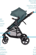 Maxi Cosi Zelia Max 5 - in - 1 Modular Travel System, Carraige Mode, Reversible Toddler seat, Use from Birth, Mico Infant car seat (Included), Dark Grey - with | Sold by Uncle Wiener's Wholesale