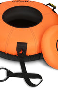 Meagoo Heavy Duty Snow Tube, Inflatable Durable 40" Snow Sled Tube with Cushion Seat, Premium Sturdy 600D Canvas Cover Sledding Tube with Towable Pull Ring and Reinforced Handles for Adult and Kids - with | Sold by Uncle Wiener's Wholesale