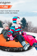 Meagoo Heavy Duty Snow Tube, Inflatable Durable 40" Snow Sled Tube with Cushion Seat, Premium Sturdy 600D Canvas Cover Sledding Tube with Towable Pull Ring and Reinforced Handles for Adult and Kids - with | Sold by Uncle Wiener's Wholesale