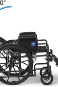Medline Reclining Wheelchair, Desk - Length Arms and Elevating Leg Rests, 16" x 18" Seat (W x D) - with | Sold by Uncle Wiener's Wholesale