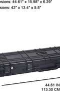 MEIJIA Portable Rolling Waterproof All Weather Hard Rifle Case,Gun case with Wheels,Customizable Fit Foam Included,Fit for Rifle,Guns,Shotguns, Airsoft Gun - with 38.34"x17.87"x6.22" | Sold by Uncle Wiener's Wholesale