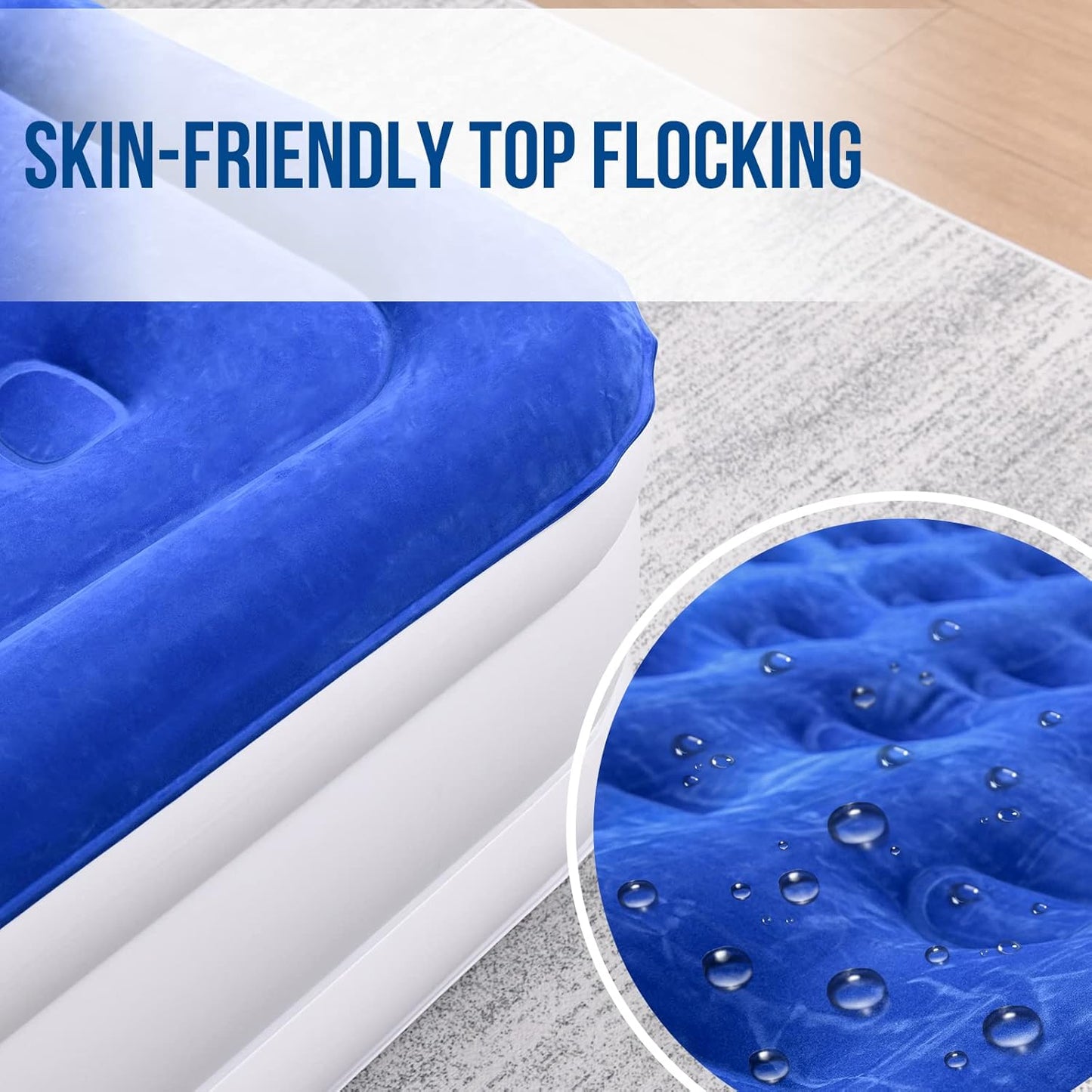 Meldoz Queen Air Mattress with Built - In Pump – 18" Double High Inflatable Bed - with | Sold by Uncle Wiener's Wholesale