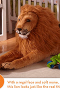 Melissa & Doug Giant Lion - Lifelike Stuffed Animal (55.88 cm H x 193.04 cm W x 38.1 cm L), THE TIGER - with | Sold by Uncle Wiener's Wholesale