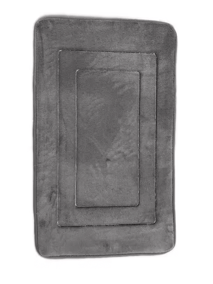 Memory Foam Bath Mat – Soft Absorbent Bathroom Rug 50 × 80 cm (Black BATH5080BK / Gray BATH5080GY) - with Gray Memory Foam Bath Mat | Sold by Uncle Wiener's Wholesale