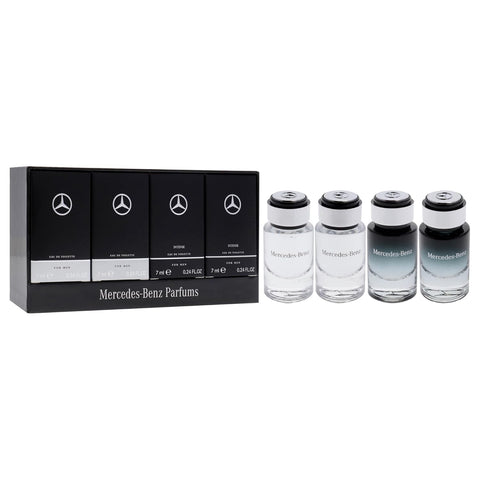 Mercedes - Benz Coffret by Mercedes - Benz for Men - 4 Pc Mini Gift Set 2 x 0.24oz Mercedes - Benz EDT Spray, 2 x 0.24oz Mercedes - Benz Intense EDT Spray - with | Sold by Uncle Wiener's Wholesale