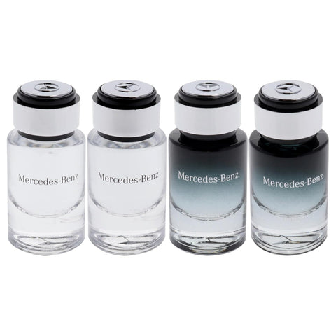 Mercedes - Benz Coffret by Mercedes - Benz for Men - 4 Pc Mini Gift Set 2 x 0.24oz Mercedes - Benz EDT Spray, 2 x 0.24oz Mercedes - Benz Intense EDT Spray - with | Sold by Uncle Wiener's Wholesale