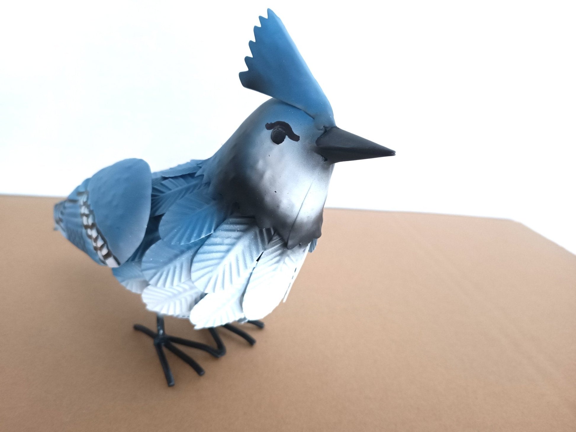 Red Cardinal Figurine: Red Metal Cardinal Garden Statue for Outdoor Yard Decoration

Blue Jay Figurine: Blue Metal Blue Jay Bird Sculpture – Outdoor Garden Art

Both Birds: Set of Metal Bird Yard Art Statues – Red Cardinal & Blue Jay

Close-ups: Close-Up View of Hand-Painted Outdoor Bird Figurines