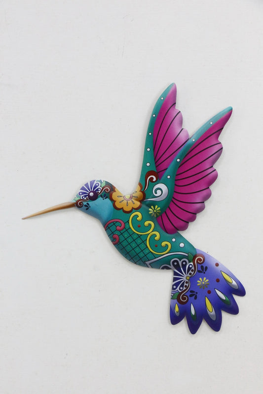 Metal Butterfly & Hummingbird Wall Decor Outdoor Iron Art - with 12.6" × 0.3" × 9.0" (32.07 × 0.64 × 22.86 cm) | Sold by Uncle Wiener's Wholesale