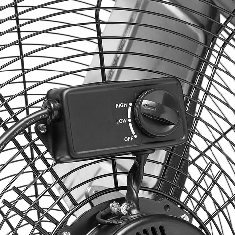 Metal Drum Fan 24 Inch Back View