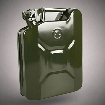 Metal Fuel Jerry Can – 5L, 10L, 20L Gas & Diesel | Military Green Heavy - Duty Storage - General Equipment with 5L Jerry Can – Olive Green Metal Fuel Container – 3155L | Sold by Uncle Wiener's Wholesale