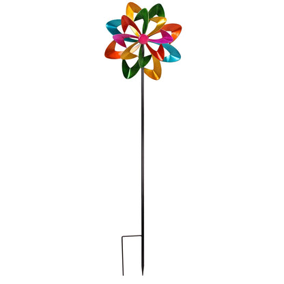 Metal Garden Wind Spinner Windmill – Kinetic Yard Art Ornament - with 517041 | Sold by Uncle Wiener's Wholesale