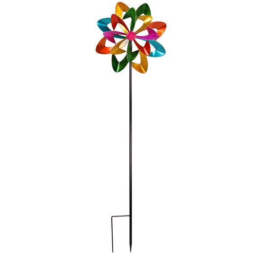 Metal Garden Wind Spinner Windmill – Kinetic Yard Art Ornament - with 517041 | Sold by Uncle Wiener's Wholesale