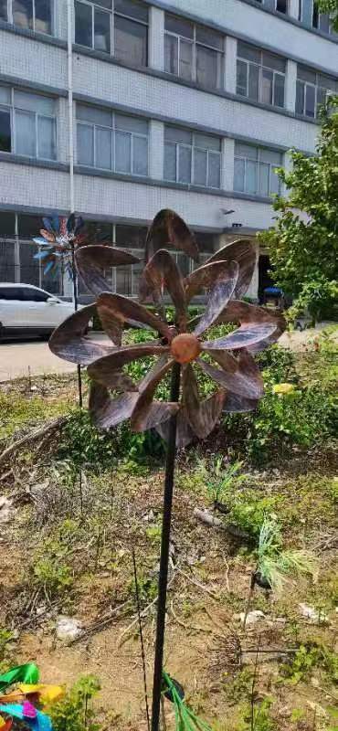 Metal Garden Wind Spinner Windmill – Kinetic Yard Art Ornament - with 517041 | Sold by Uncle Wiener's Wholesale