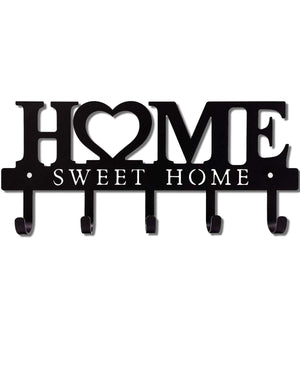 Metal Key Hook Wall Mount Home Sweet Home Key Holder Rack ZP384528