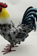 Metal Rooster Decor – Iron Garden Statue, 16.5×12.8×4.7 in, Rustic Farmhouse Yard Ornament | G5901 - with | Sold by Uncle Wiener's Wholesale
